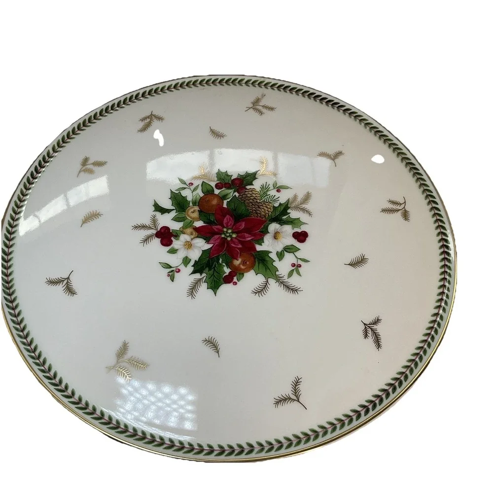 Mikasa Holiday Delight Petite Bone China Cake Plate 9.75